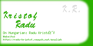 kristof radu business card